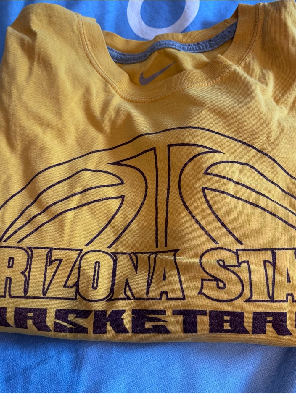 Nike Kids Gold and Maroon Arizona State Basketball Tee